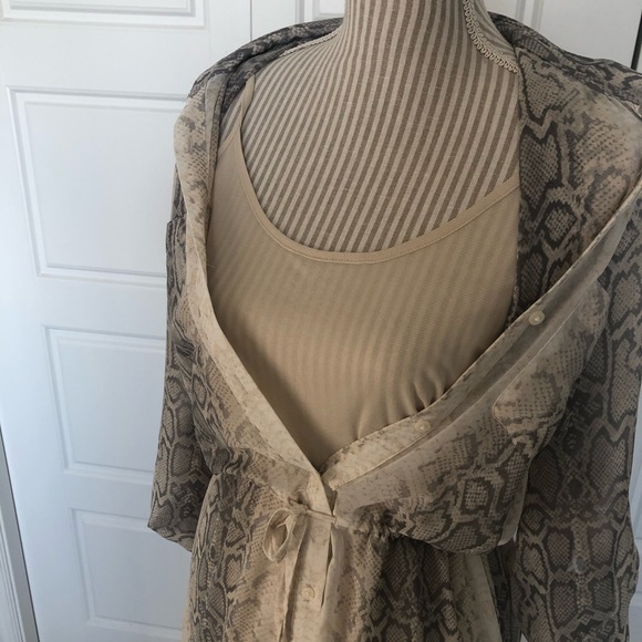 Snakeskin Print Shirt Dress - Picture 5 of 7